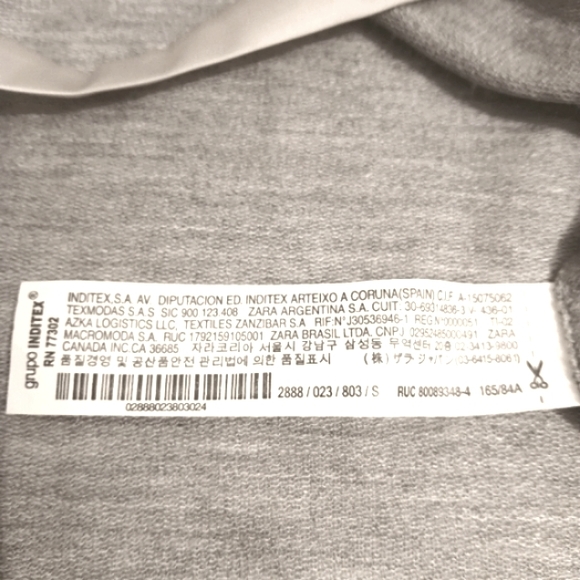 🎁 Zara Crew neck Sweater Drop Pleated Sleeves w/  Eccentric Drawstring Cut-out. - Picture 8 of 10